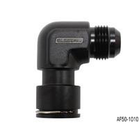 AEROFLOW BLACK 90° TO -10AN CLIP ON FEMALE WATER FITTING FOR GM LSA V8 AF50-1010