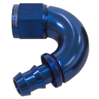 AEROFLOW AF515-04 BLUE 510 SERIES FULL FLOW 150° PUSH LOCK HOSE END -4AN