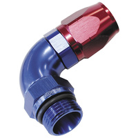 AEROFLOW AF549-08-08 BLUE 90° MALE ORB FULL FLOW SWIVEL HOSE END -8 ORB TO -8AN