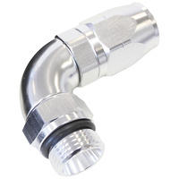 AEROFLOW AF549-08-08S SILV 90° MALE ORB FULL FLOW SWIVEL HOSE END -8 ORB TO -8AN