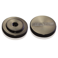 AEROFLOW AF55-1002BLK BLACK BILLET LOW PROFILE AIR CLEANER NUT 1/4" UNC