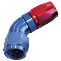 AEROFLOW RED/BLUE ONE PIECE FULL FLOW SWIVEL 60° HOSE END -4AN AF558-04