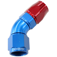 Aeroflow AF572-06D 570 Series PTFE 45° Hose End -6AN Blue / Red for 200 250 Hose