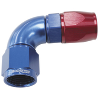 Aeroflow AF573-06D 570 Series PTFE 90° Hose End -6AN Blue / Red for 200 250 Hose