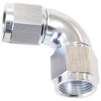Aeroflow AF583-04S 90° Full Flow Female Coupler -04AN  Silver Finish