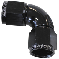 Aeroflow AF583-06BLK 90° Full Flow Female Coupler -06AN Black Finish