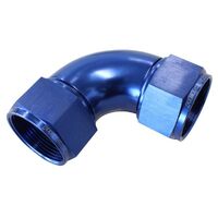 Aeroflow AF583-20 90° Full Flow Female Coupler -20AN Blue Finish