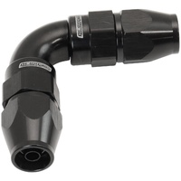 Aeroflow AF593-04-04DBLK 590 Series PTFE 90° Dual Hose Ends -4AN Black Finish