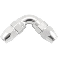Aeroflow AF593-04-04DS 590 Series PTFE 90° Dual Hose Ends -4AN Silver Finish