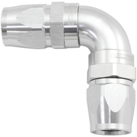 Aeroflow AF593-10-10DS 590 Series PTFE 90° Dual Hose Ends -10AN Silver Finish