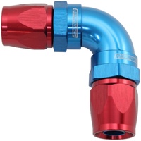 Aeroflow AF593-12-12D 590 Series PTFE 90° Dual Hose Ends -12AN Blue/Red Finish