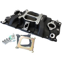Aeroflow AF6211-1000 Black Dual Plane Intake Manifold with EGR For SBC 262-400