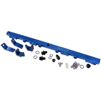 AEROFLOW AF64-2004 FORD 4.0L BA - BF XR6 TURBO TYPHOON BILLET FUEL RAIL KIT BLUE