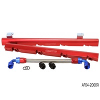AEROFLOW AF64-2008R RED BILLET EFI FUEL RAIL FOR HOLDEN V8 304 - 355 EFI