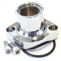 AEROFLOW BILLET ALLOY THERMOSTAT HOUSING AF64-2021C CHROME FOR FORD 302-351C V8