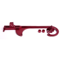Aeroflow AF64-2026R Billet Throttle Cable Bracket 4150 Style Red - AF64-2031R