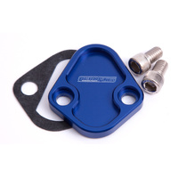 Aeroflow AF64-2027 Blue Billet Fuel Pump Block Off Plate for Chev Chrysler Ford V8