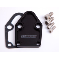 Aeroflow AF64-2028BLK Billet Fuel Pump Block Off Plate for Chevy 307 327 350 V8