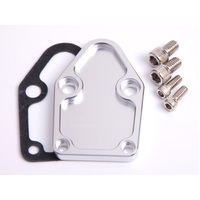 Aeroflow AF64-2028s Billet Fuel Pump Block Off Plate for Chev SBC V8 307 327 350