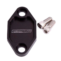 Aeroflow AF64-2029BLK Billet Fuel Pump Block Off Plate for Holden V8 253 308 Black