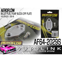 AEROFLOW AF64-2029S BILLET FUEL PUMP BLOCK OFF PLATE SILVER FOR HOLDEN V8 253
