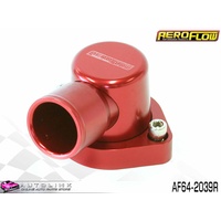 AEROFLOW BILLET 90° THERMOSTAT HOUSING RED FOR FORD V8 CLEVELAND AF64-2039R