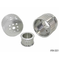 AEROFLOW GILMER DRIVE PULLEY KIT SILVER FOR CHEV V8 - LONG WATER PUMP AF64-3001