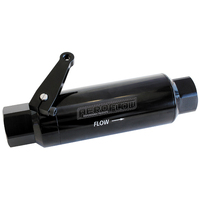 AEROFLOW AF66-2051BLK BLACK -12 ORB PORTS 60 MICRON FUEL FILTER WITH BALL VALVE