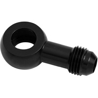 Aeroflow AF719-06BLK Alloy AN Banjo Fitting 12mm to -6AN Black Finish