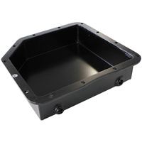 AEROFLOW 3" DEEP FABRICATED TRANSMISSION PAN - FOR GM TURBO 350 BLACK FINISH