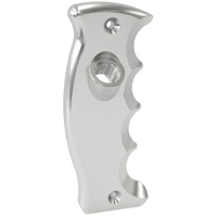 Aeroflow AF72-9913 Pistol Grip Drivers Side Single Button Shifter Plate Silver