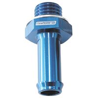 Aeroflow AF731-02 Metric Barb Adapter M12 x 1.5mm TO 3/8" Hose Blue Finish