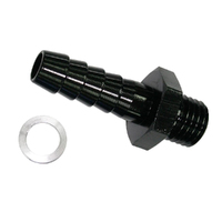 AEROFLOW BARB ADAPTER M18 x 1.5mm TO 1/2" BLACK FINISH AF734-01BLK