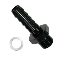 AEROFLOW BARB EFI FUEL PUMP ADAPTER M10 x 1.0mm TO 5/16" BLACK AF745-01BLK