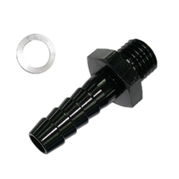 AEROFLOW BARB EFI FUEL PUMP ADAPTER M14 x 1.5mm TO 1/2" BLACK AF746-03BLK