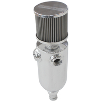 AEROFLOW AF77-1030 UNIVERSAL BREATHER TANK POLISHED WITH DUAL -8 ORB PORTS