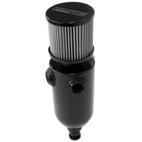 AEROFLOW AF77-1030BLK UNIVERSAL BREATHER TANK BLACK WITH DUAL -8 ORB PORTS