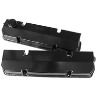 AEROFLOW AF77-5005BLK FABRICATED ALLOY ROCKER COVERS BLACK HOLDEN VN - VT EFI V8