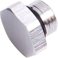 Aeroflow AF814-06S ORB Hex Port Plug -6AN Silver Finish