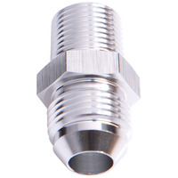 Aeroflow AF816-06-02S NPT to Straight Male Flare Adapter 1/8" to -6AN Silver