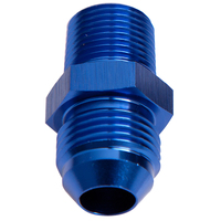 Aeroflow AF816-06 NPT to Straight Male Flare Adapter 1/4" to -6AN - Blue