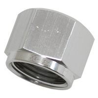 Aeroflow AF820-10S AN Female Flare Cap -10AN Silver Finish