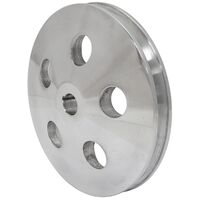 Aeroflow AF83-1003 Power Steering Pump Pulley with Single Groove - Chrome Finish
