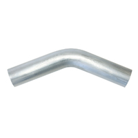 AEROFLOW 45° ALUMINIUM MANDREL BEND 2" 51mm DIA - 1.63mm THICK 140mm LEG