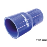 AEROFLOW BLUE STRAIGHT SILICONE HOSE REDUCER 4" TO 3" AF9001-400-300