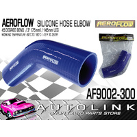 AEROFLOW AF9002-300 45 DEG SILICONE HOSE ELBOW 3" 75mm ID 145mm LEG - GLOSS BLUE