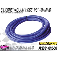 AEROFLOW AF9031-012-50 BLUE 1/8" OR 3mm SILICONE HOSE 15 METER ROLL 