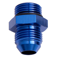 Aeroflow AF920-06-08 Straight AN Male Flare Adapter -6AN to -8 Orb Blue