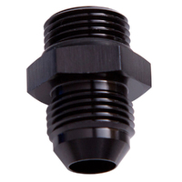 Aeroflow AF920-06-08BLK Straight AN Male Flare Adapter -6AN to -8 Orb Black