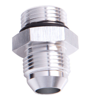 Aeroflow AF920-06-08S Straight AN Male Flare Adapter -6AN to -8 Orb Silver